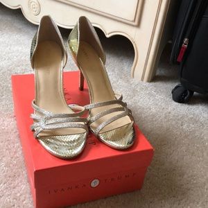 Ivanka Trump Gold Sparkly Heels